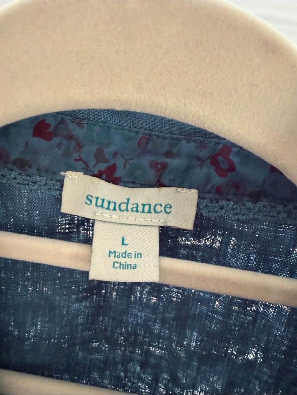 Sundance Blue LinenButton Front Top - Picture 2 of 4